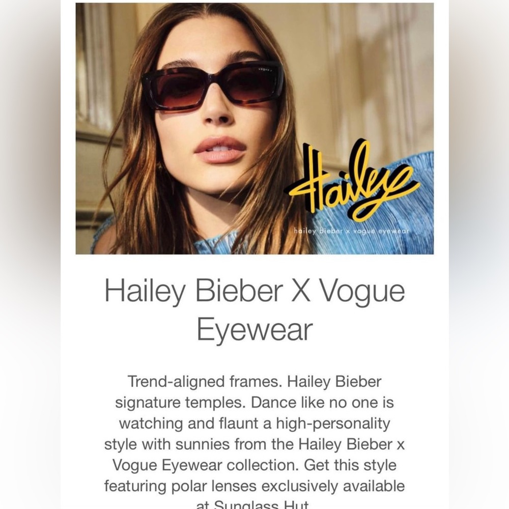 Hailey Bieber Vogue Eyewear - Picture 6 of 10